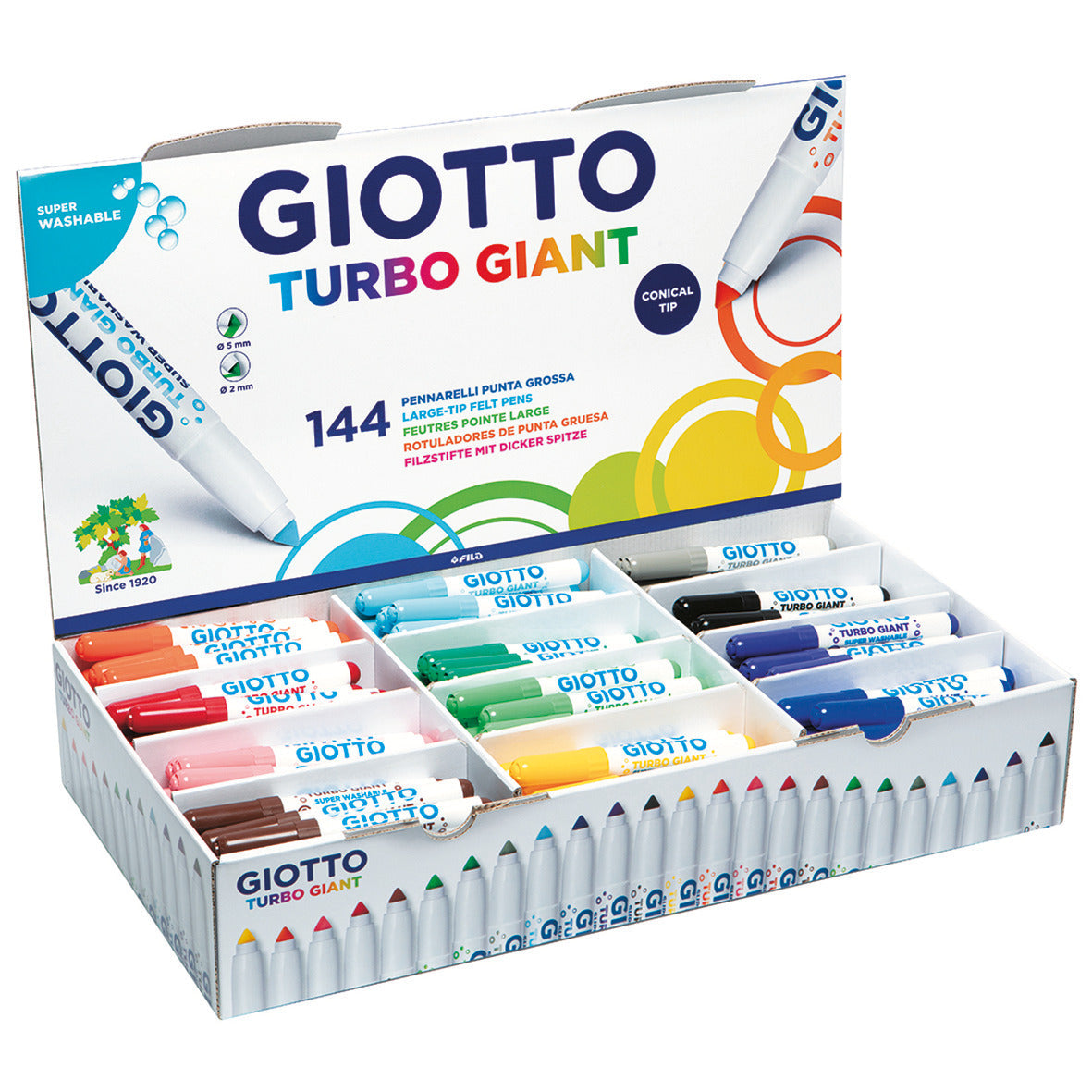 Pen Giotto Giant Asst.Conical Pk144