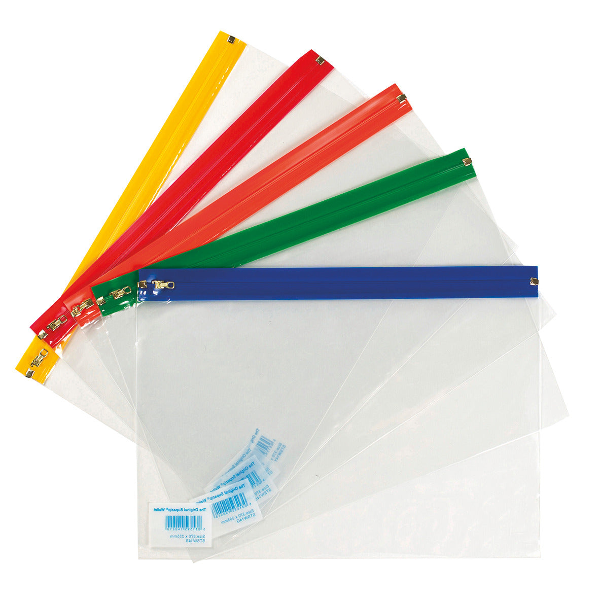 Zip Wallet 255x180mm (A5) Assorted - Pack of 25