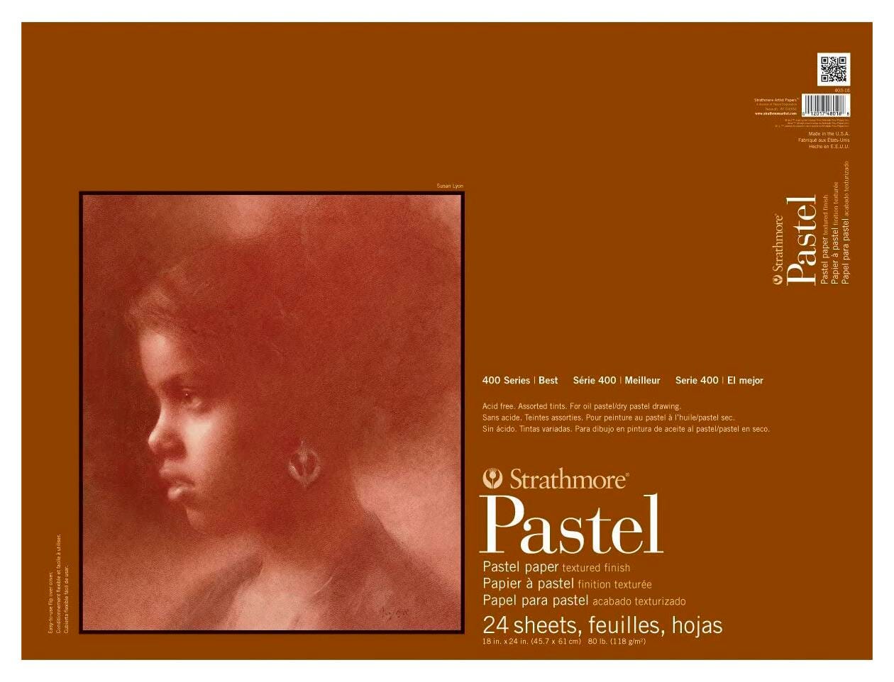 PAD PASTEL 400 SERIES 18X24 IN 80 LB 24 SHTS