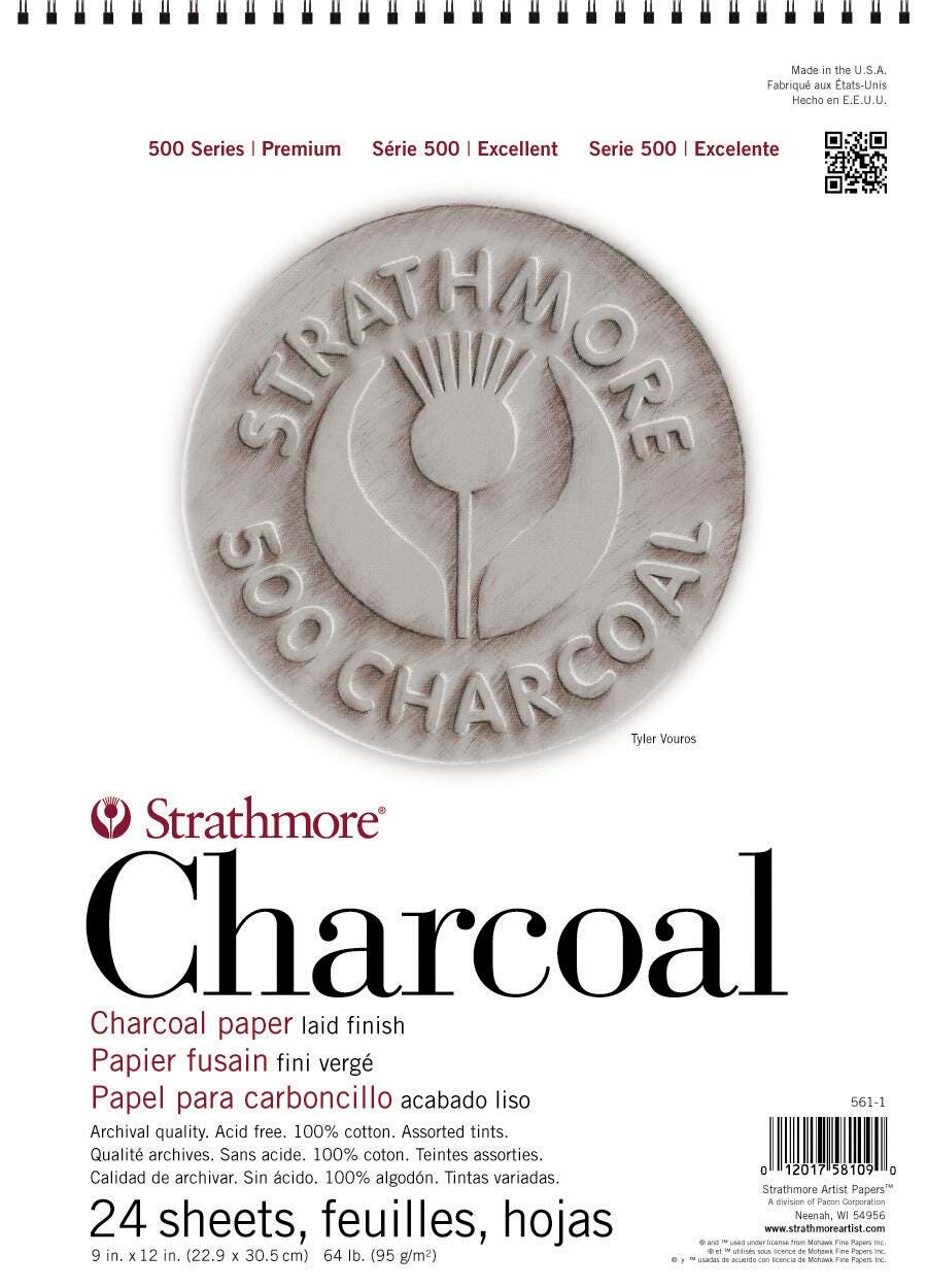 PAD CHARCOAL 500 SERIES 18X24 ASST COLORS 64 LB 24 SHTS