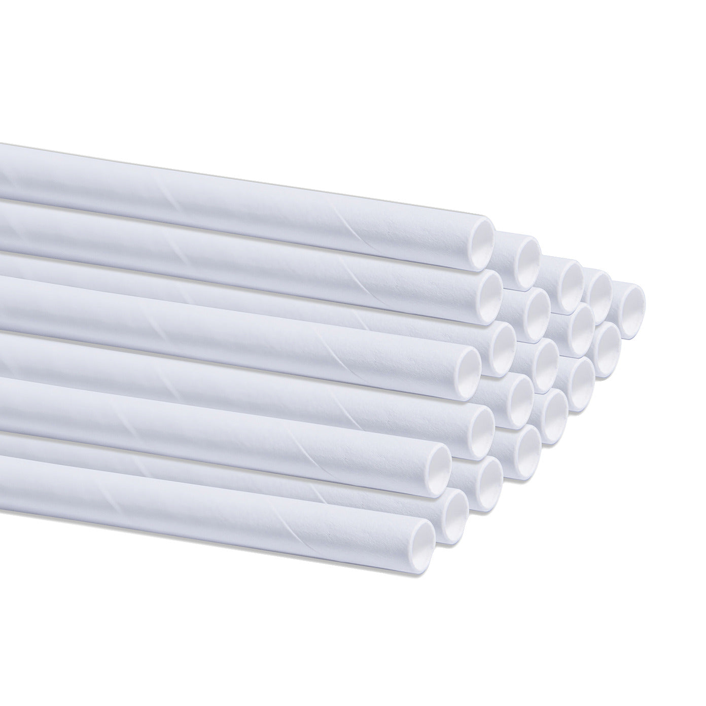 Paper Straws White Pk250 200X6Mm