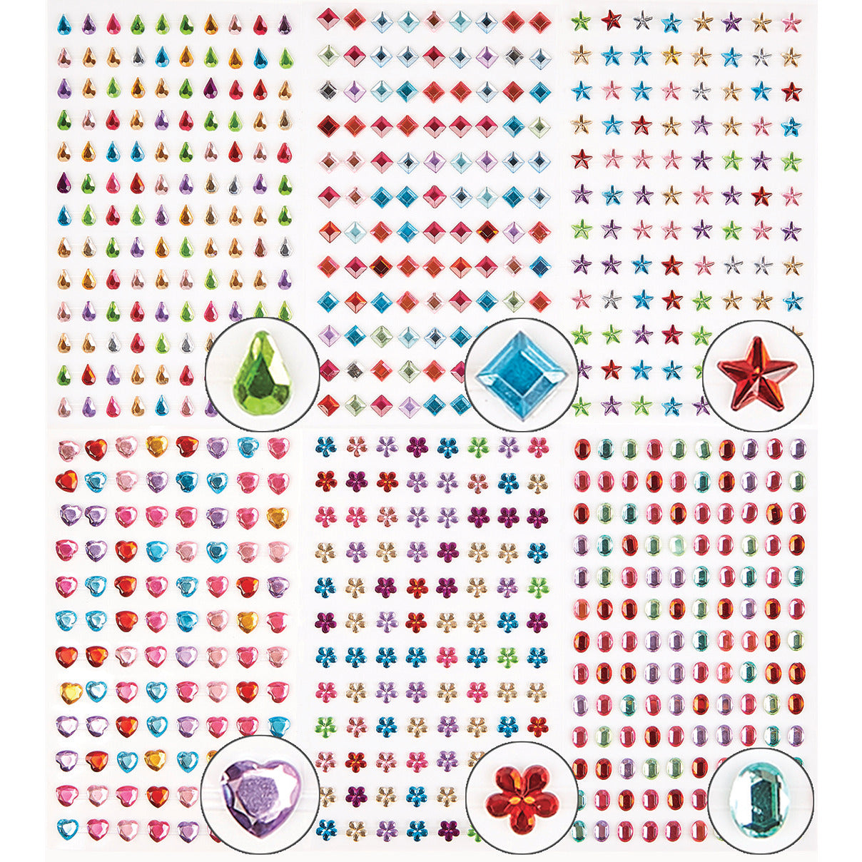 Small Gemstones Peel And Stick Pk640