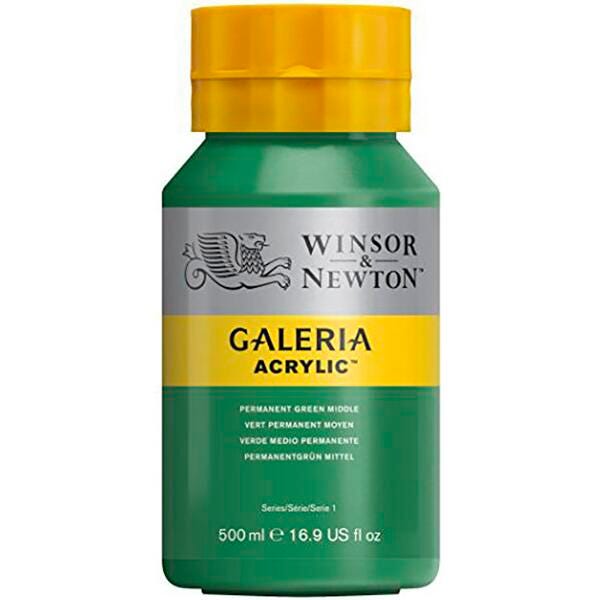 PAINT ACRYLIC WINSOR AND NEWTON PERMANENT GREEN MIDDLE 16.9 OZ