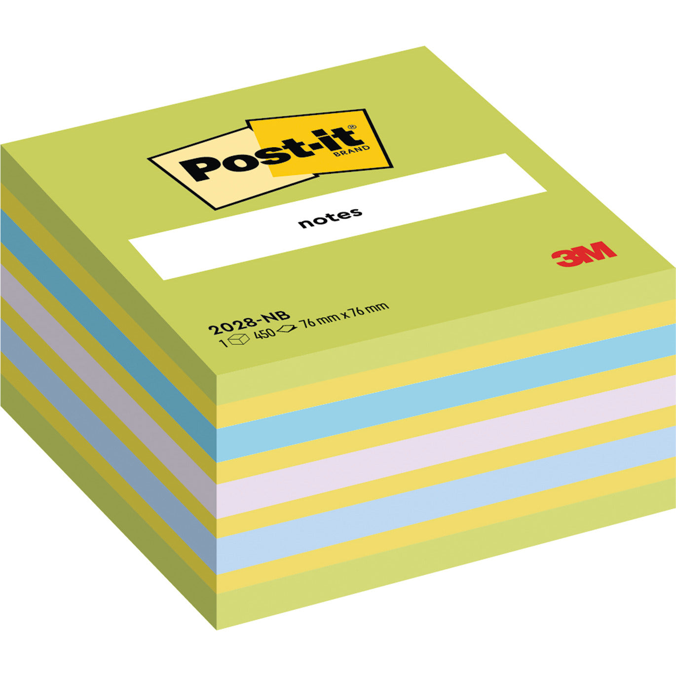 Post-It Cube 76X76Mm Blu/Grn 450Shts