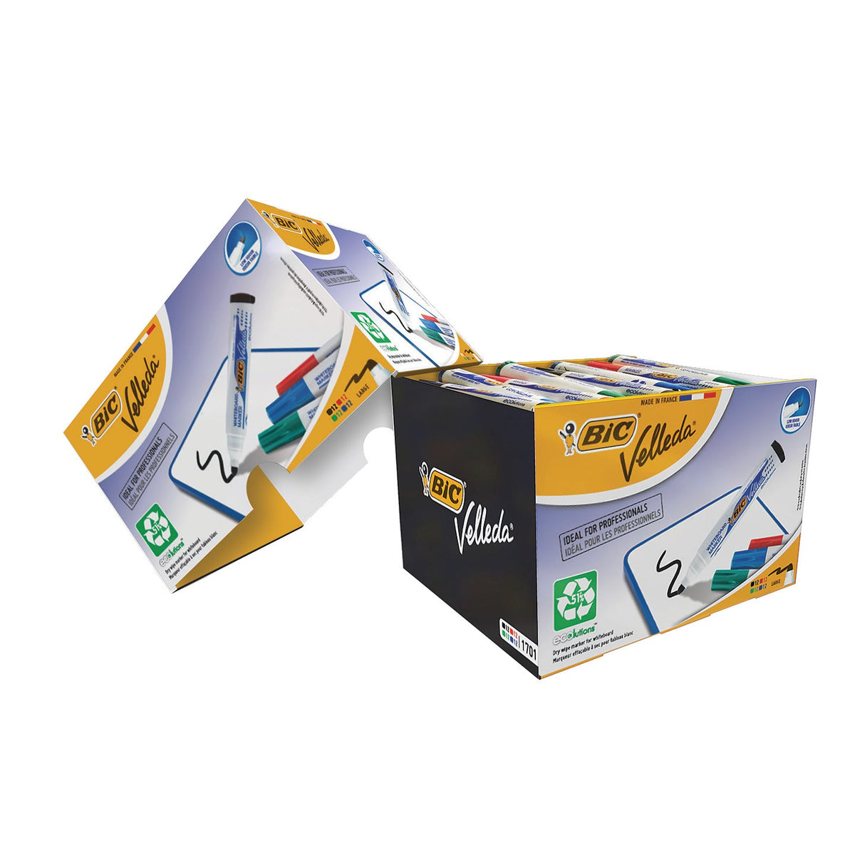 Bic Dwipe Marker 1701 Bt Asstd Pk48