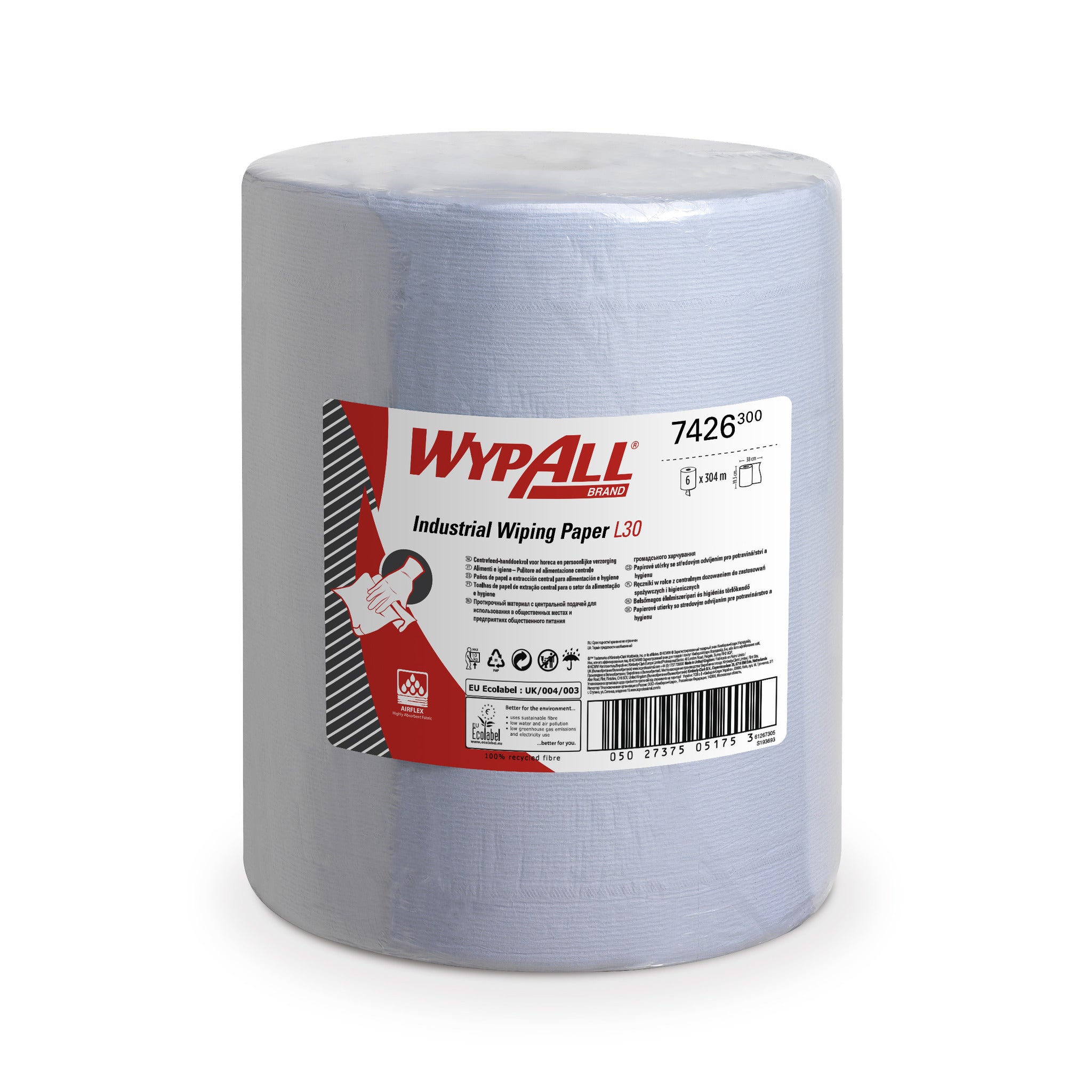 Kimwipes 7426 750 Sht.Roll 3Ply Blue