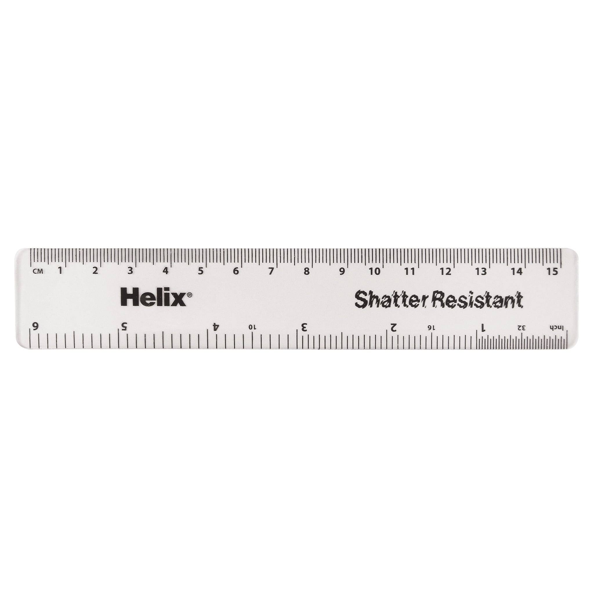 Ruler 15Cm Inch/Cm White Pk50