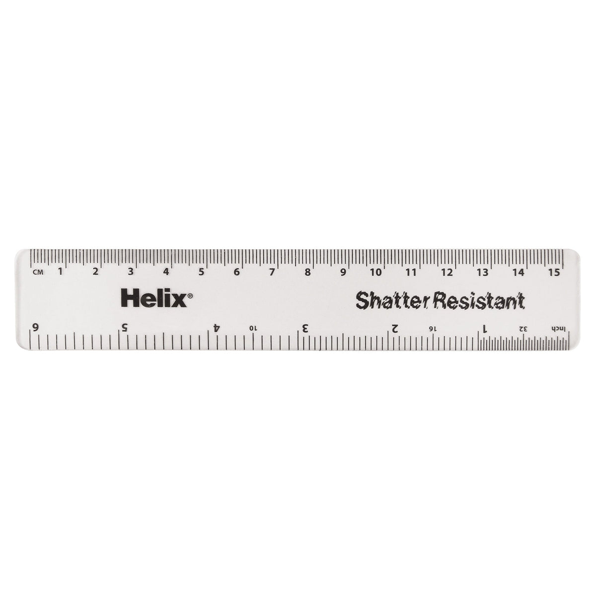 Ruler 15Cm Inch/Cm White Pk50