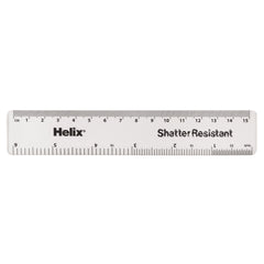 Ruler 15Cm Inch/Cm White Pk50