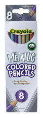 PENCILS COLORED CRAYOLA ASST METALLIC SET OF 8