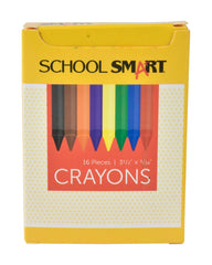CRAYONS SCHOOL SMART STANDARD ASST COLORS SET OF 16