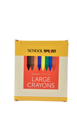 CRAYONS SCHOOL SMART LARGE ASST COLORS SET OF 8