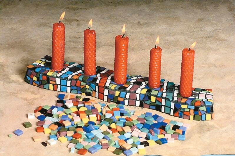 TILES MOSAIC GLASS SQUARE 3 LB ASSORTMENT