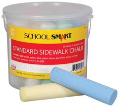 CHALK SIDEWALK 4X1 ASST SET OF 20 SCHOOL SMART