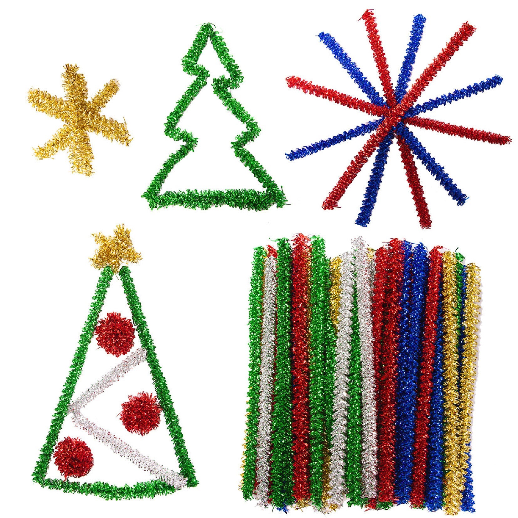 Curly Stems Metallic Pk50