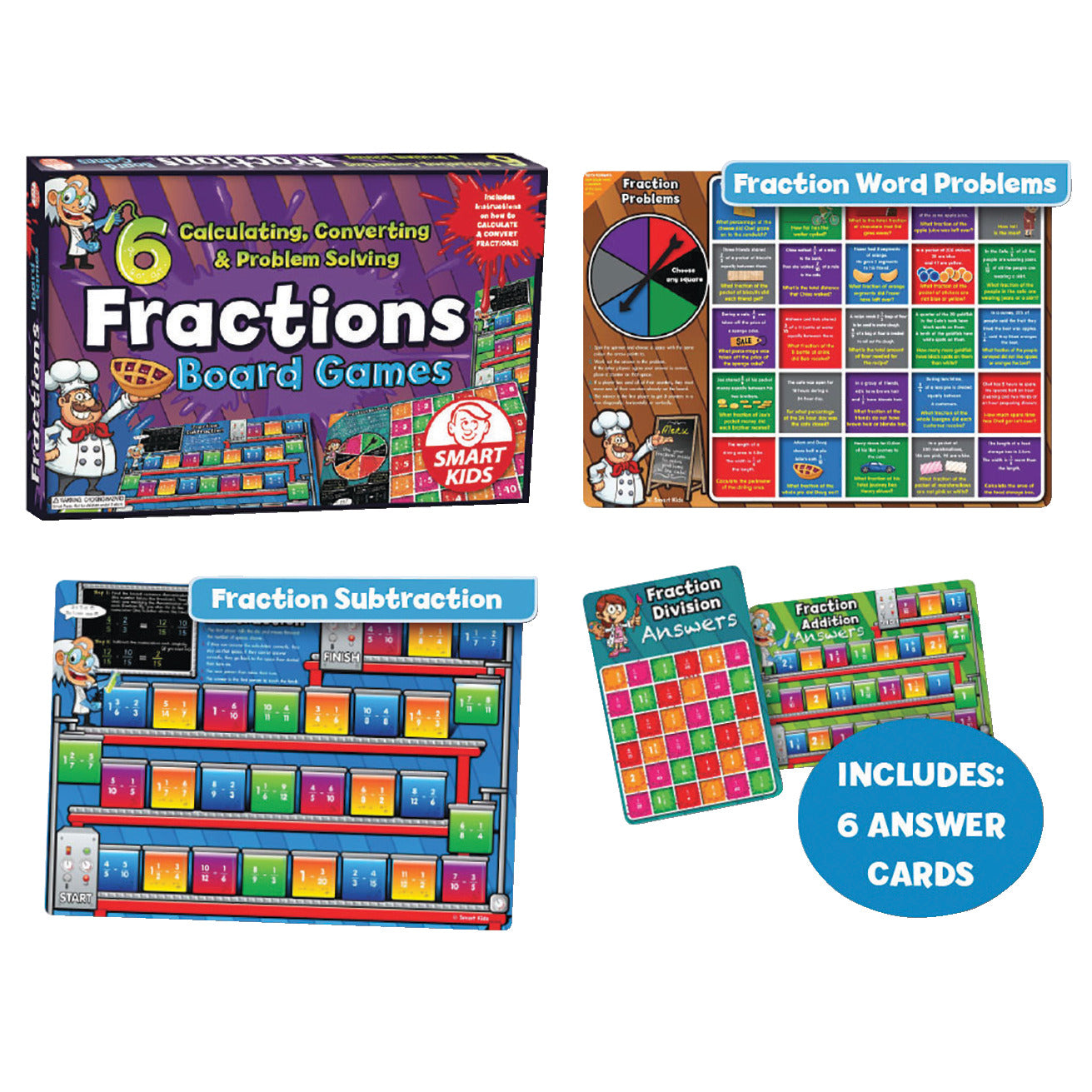 6 Fractions Board Games