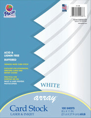 CARD STOCK 8.5X11 WHITE PK OF 100