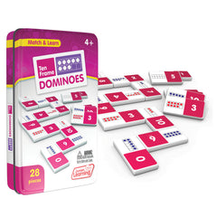 Ten Frame Dominoes. 28 Piece Set