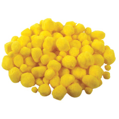 Pompoms Various Sizes Yellow Pk100