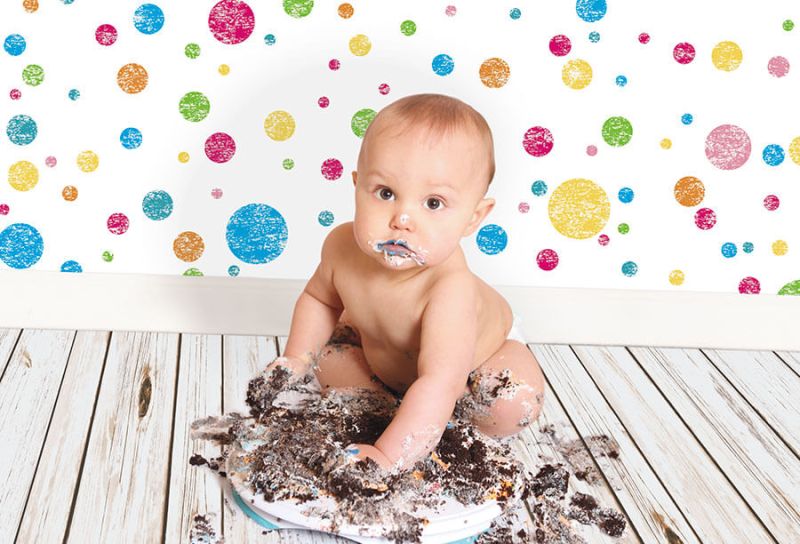 PAC PHOTO BACKDROP MULTI DOTS 1218MMX0.3M 1PC -Min Qty 4