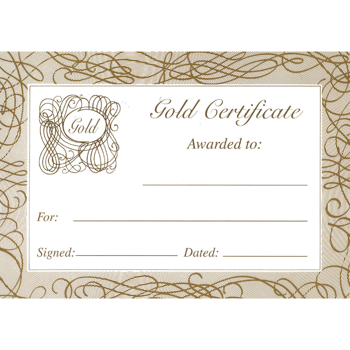 Certificates Pk20 Gold