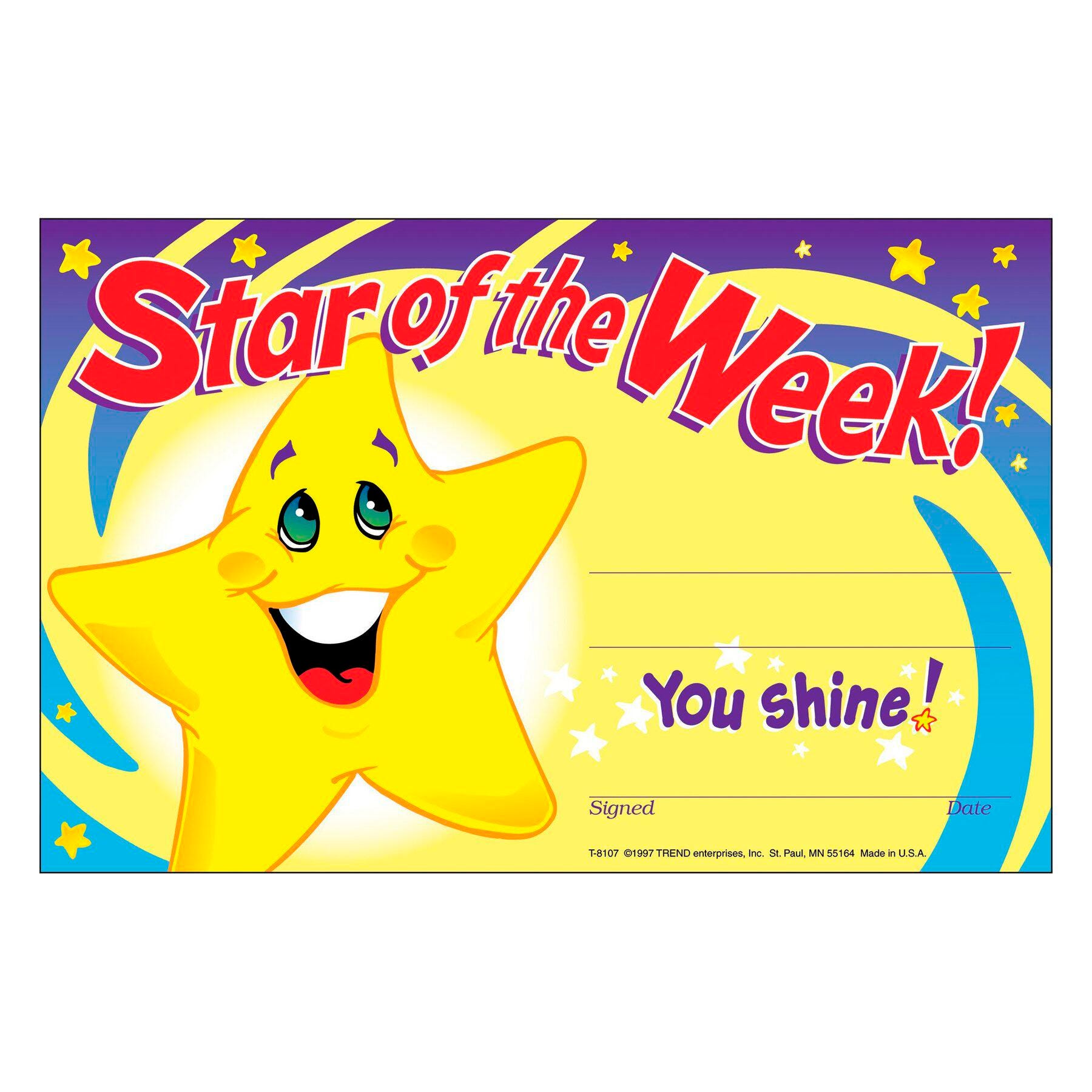 AWARD STAR OF THE WEEK PACK OF 30