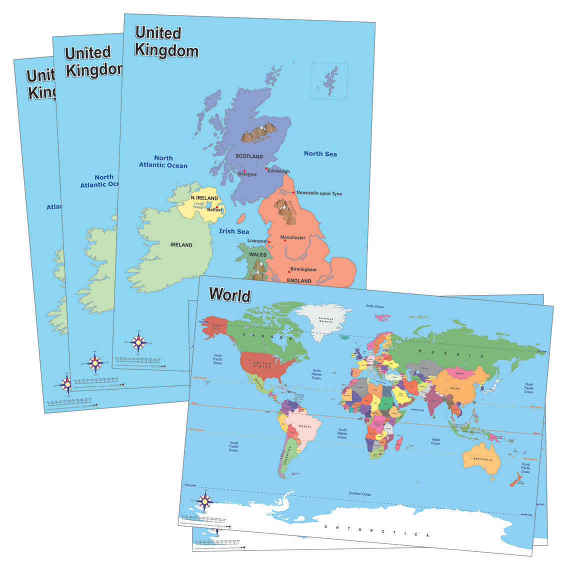 A3 World Map Deskmat/Set/5
