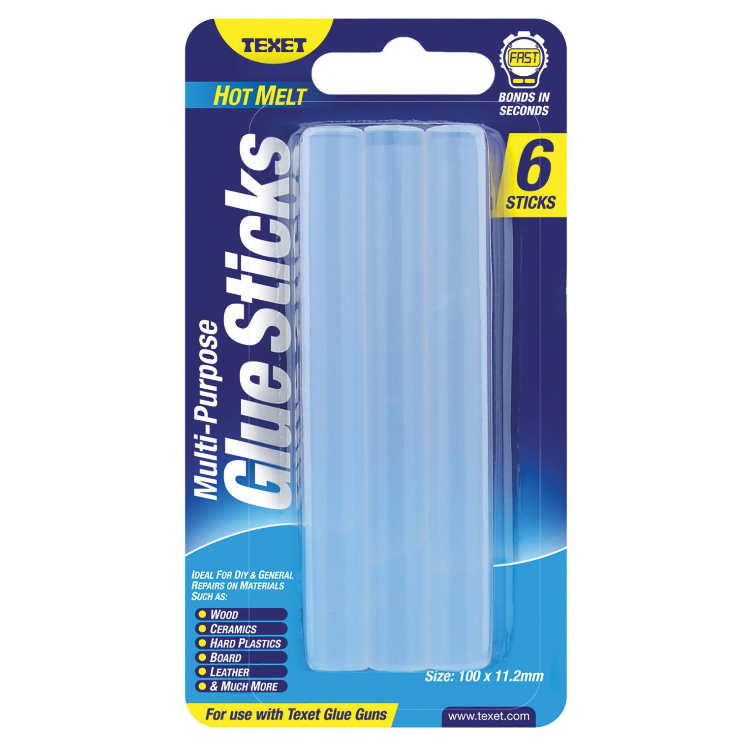 Standard Glue Sticks Clear/Pk6