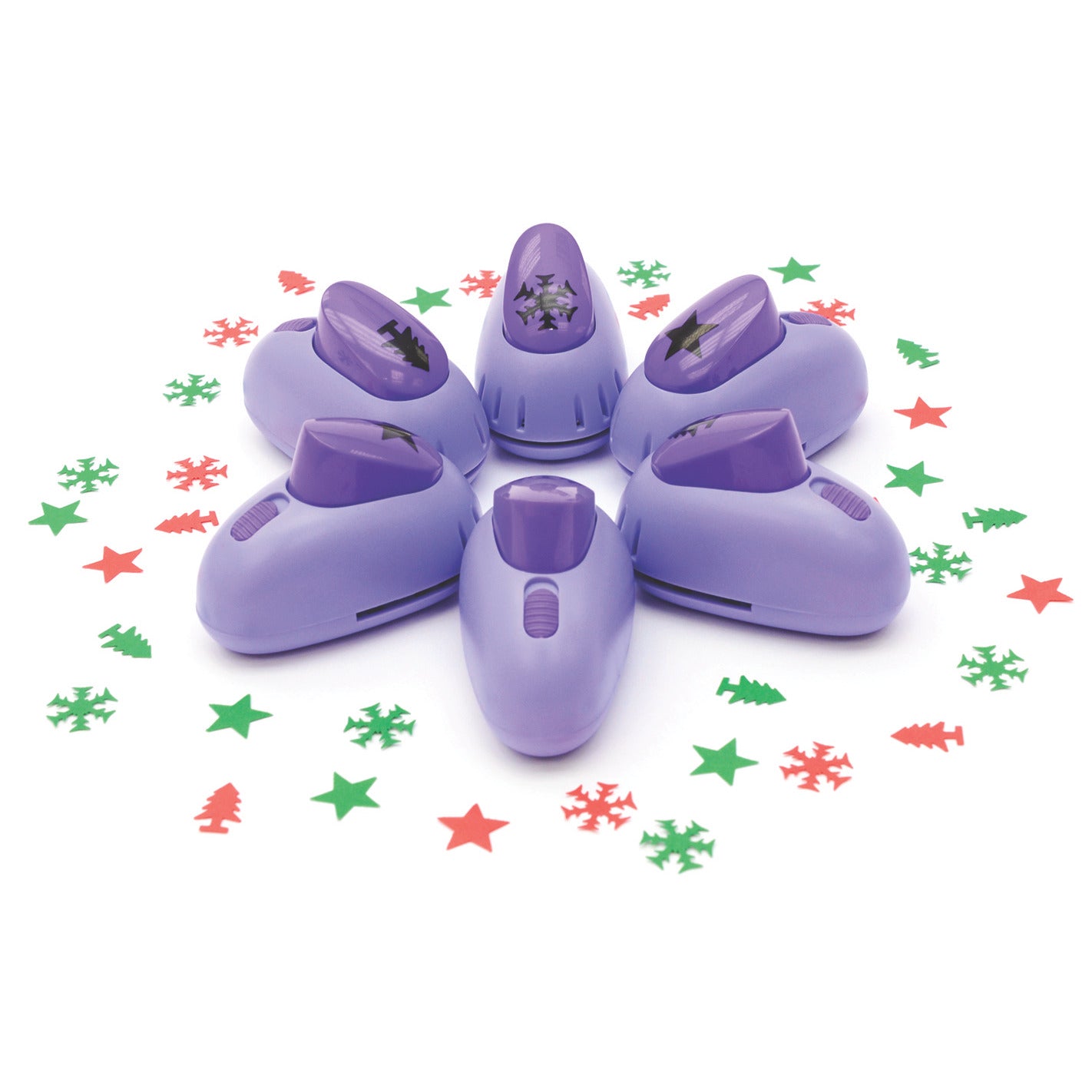 Festive Paper Punches Pk6