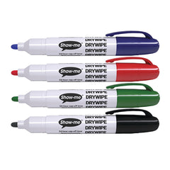 Show-me™ Teacher Drywipe Markers Assorted Colours