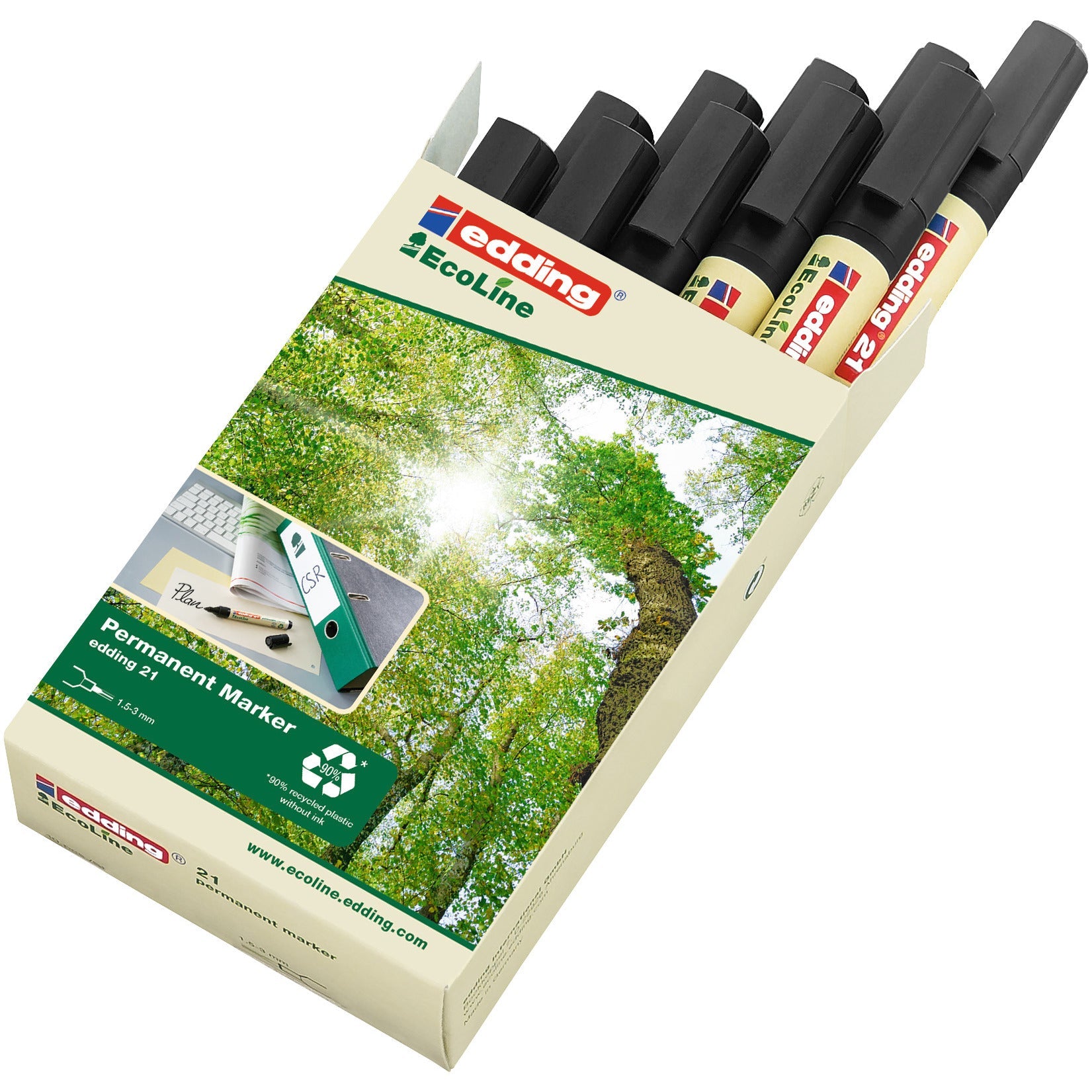 Edding Ecoline Perm Marker Blk Pk10