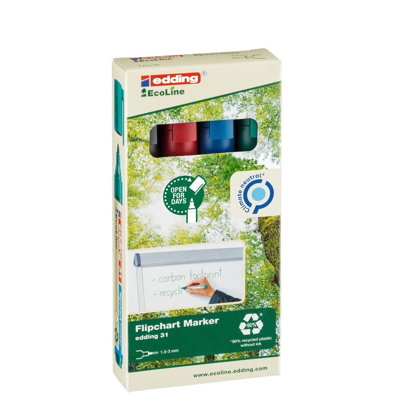 Edding Eco Flipchart Marker Astdpk4