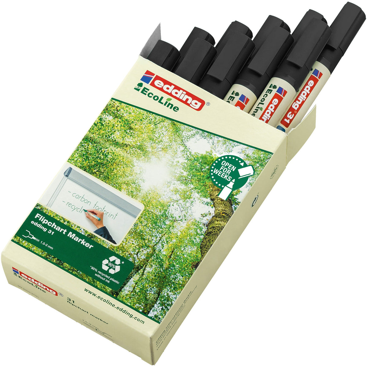 Edding Eco Flipchart Marker Blkpk10