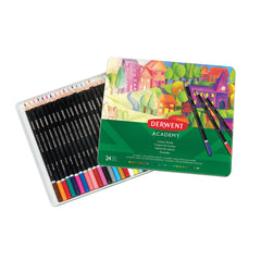 Academy Colour Pencils Asstd Pk24