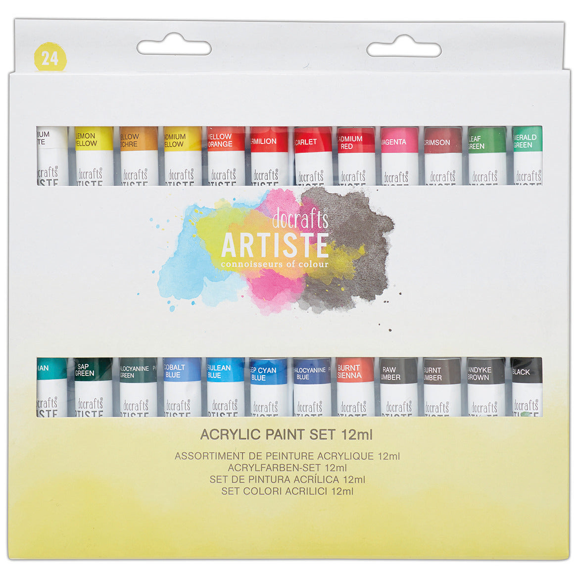 Artiste Acrylic Paint Astd 12Ml Pk24
