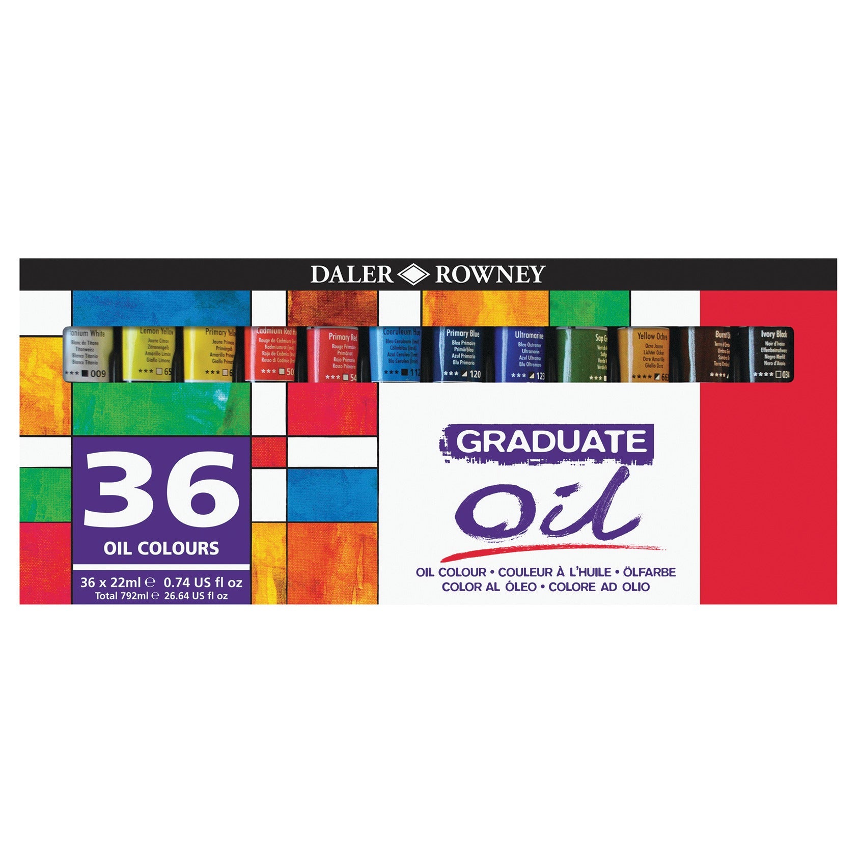 Daler Graduate Oil Paint 22Ml Pk36