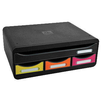 Toolbox Mini 4 Drawer Blk/Harlequin