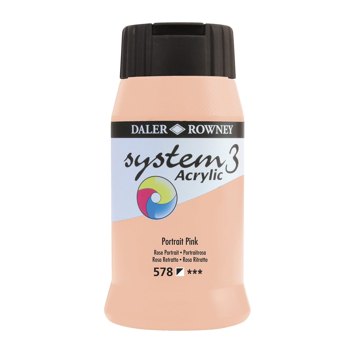 System3 Acrylic 500Ml Portrait Pink