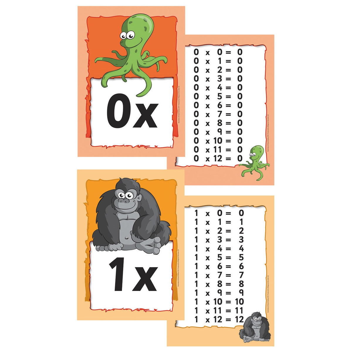 Times Table Flash Card Pack 13 Set