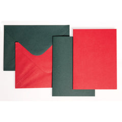 Card Envelopes Red Green A6 Pk50