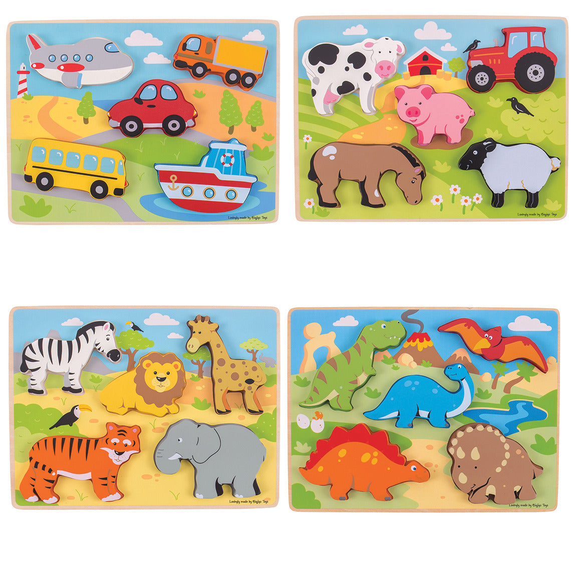 Chunky Lift Out Puzzles Set Of 4