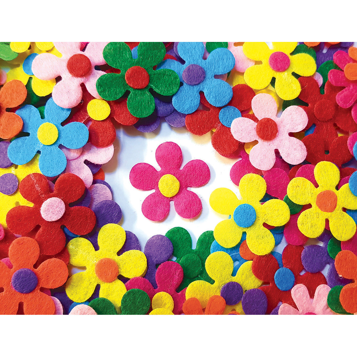 Felt Flower Shapes Asstd Pk100