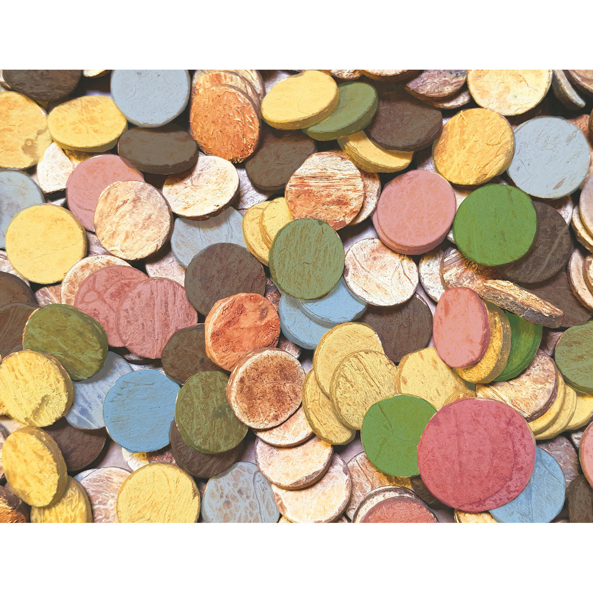 Coconut Shells Circles Colured 250G