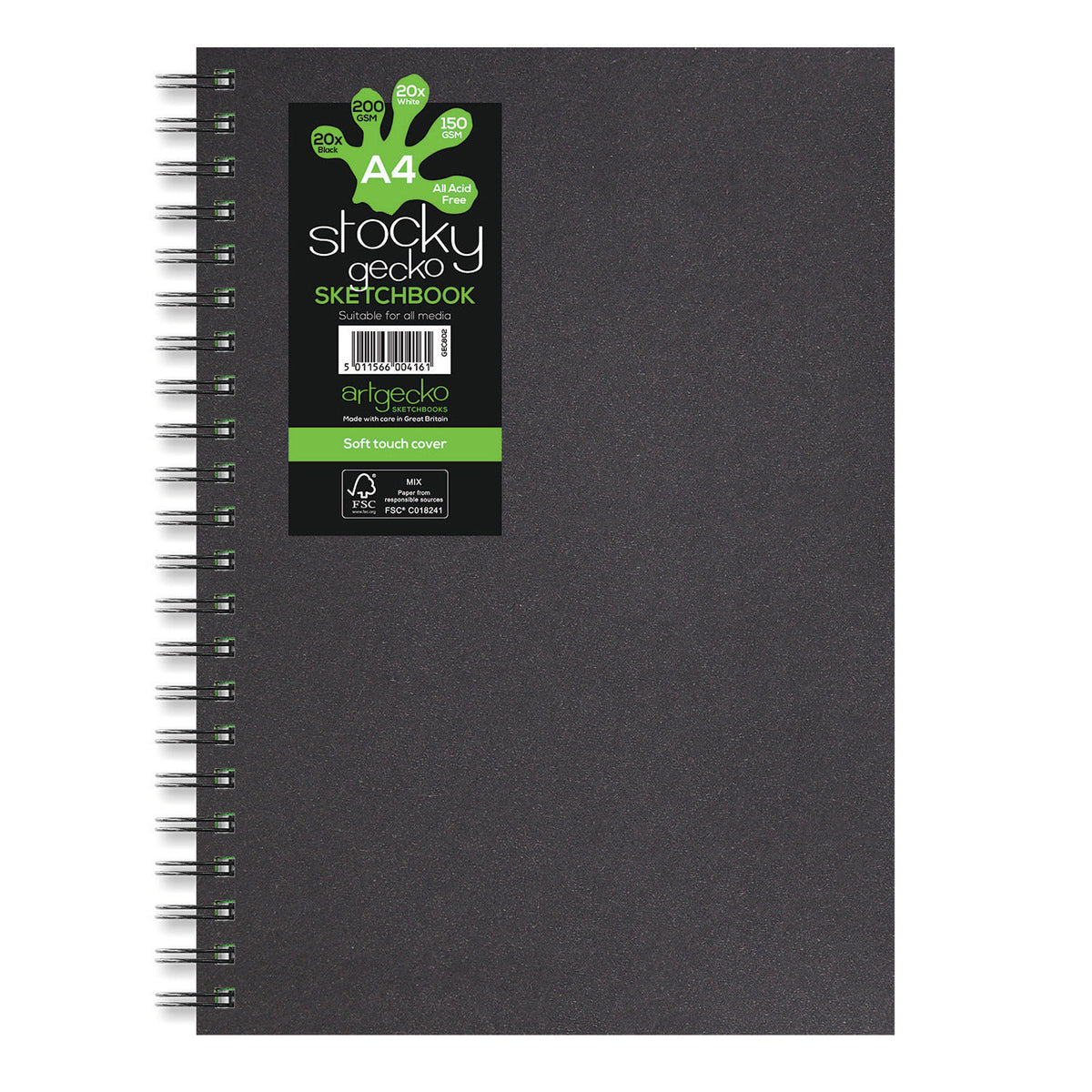 Sketchbook Stocky Gecko A4P Asstd