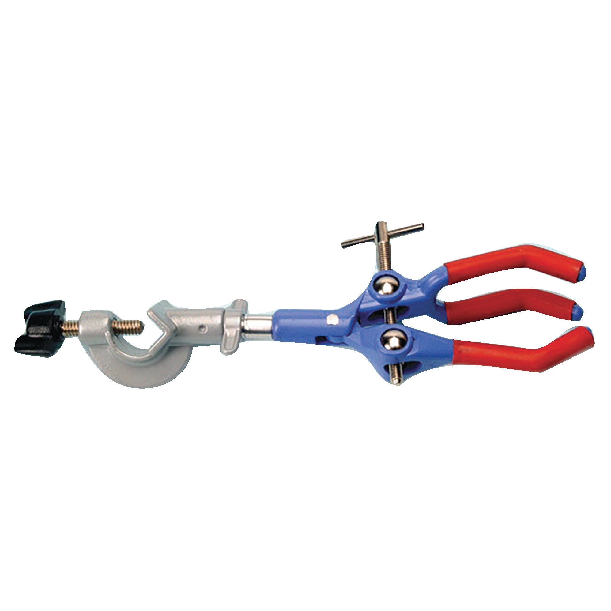 Retort Clamp + Bosshead, Rubber Jaw