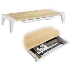 Birch Monitor Stand & Drawer
