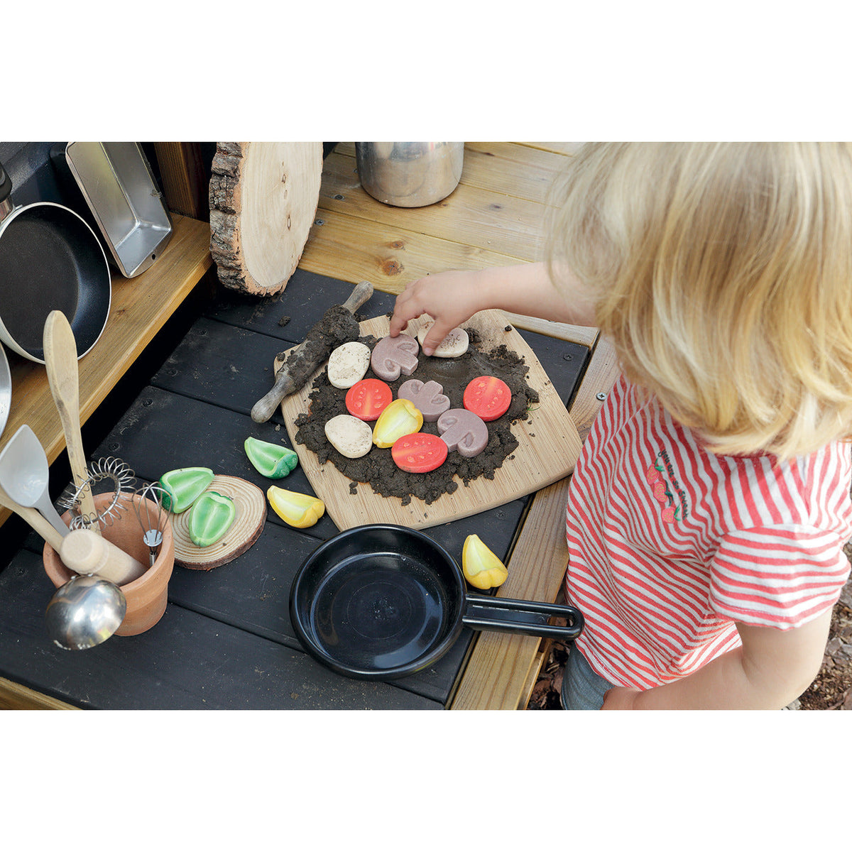 Sensory Play Stones Pizza Topping