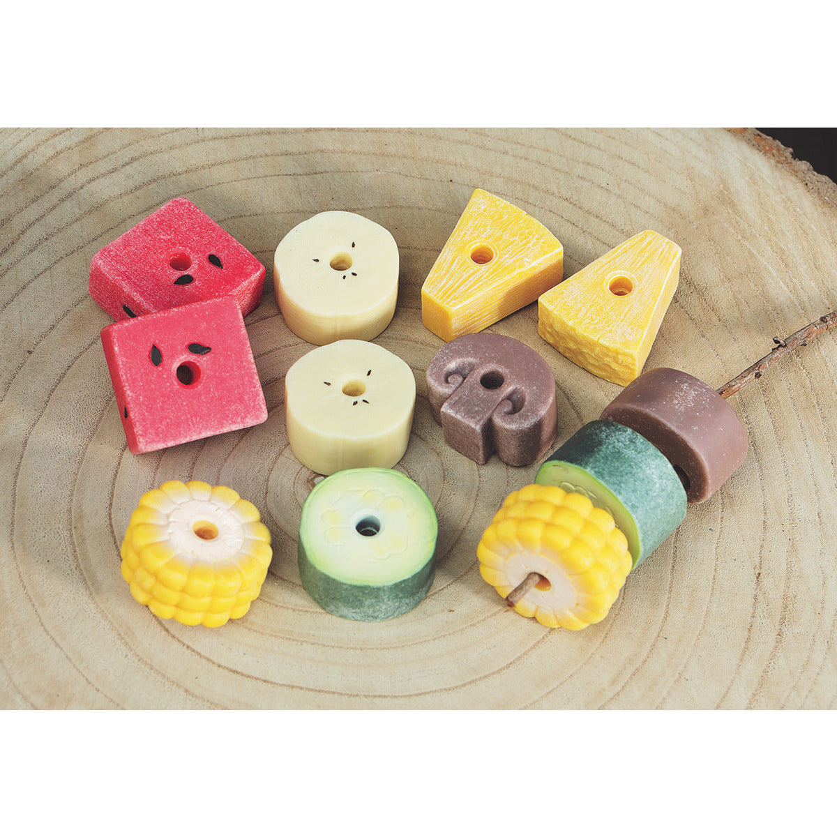 Sensory Play Stones Threading Kebab