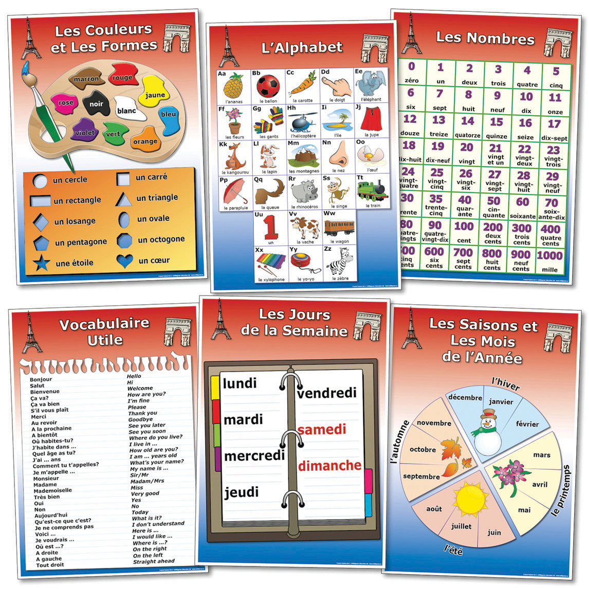 French Poster A3 Set 6