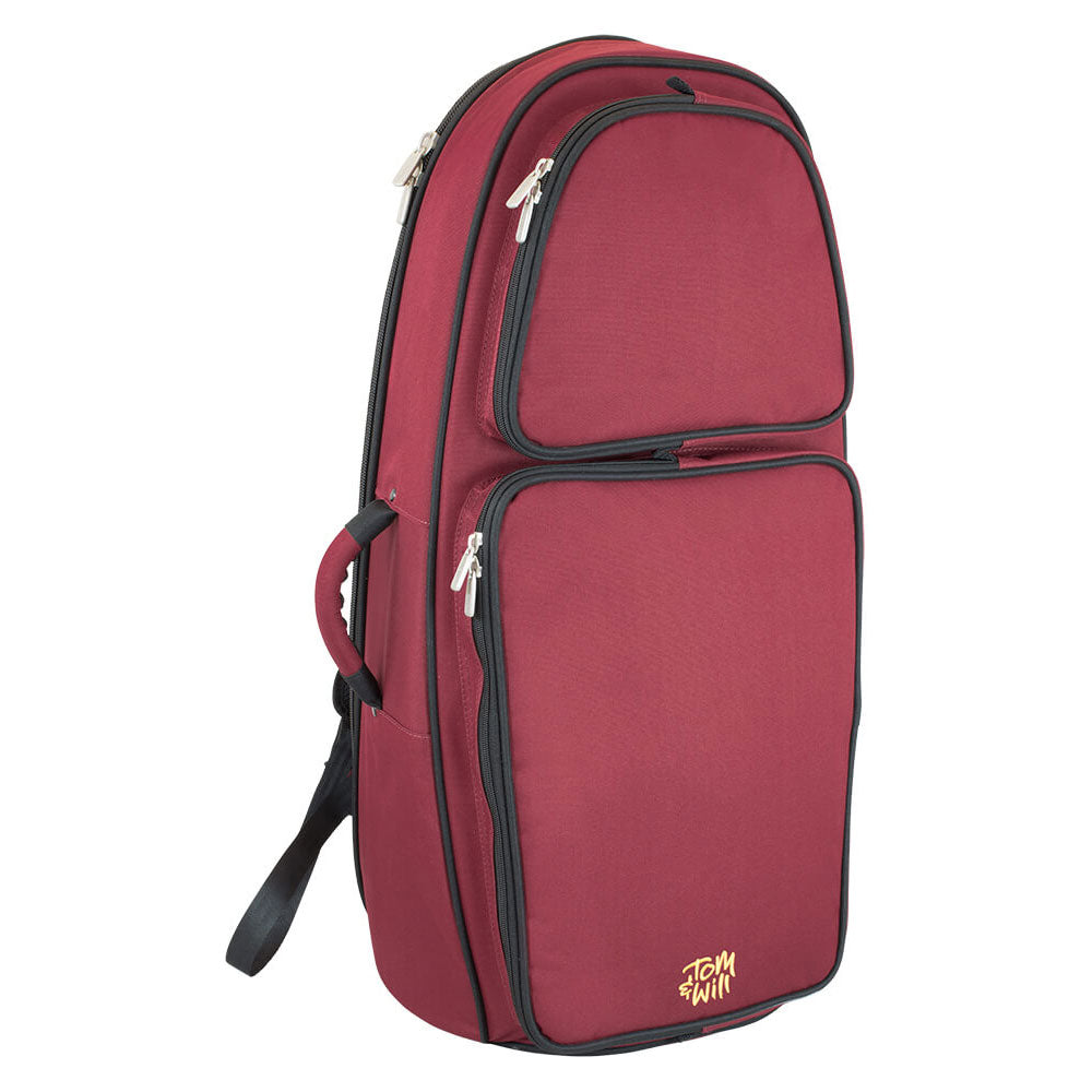 Tom & Will euphonium gig bag - Burgundy with grey interior